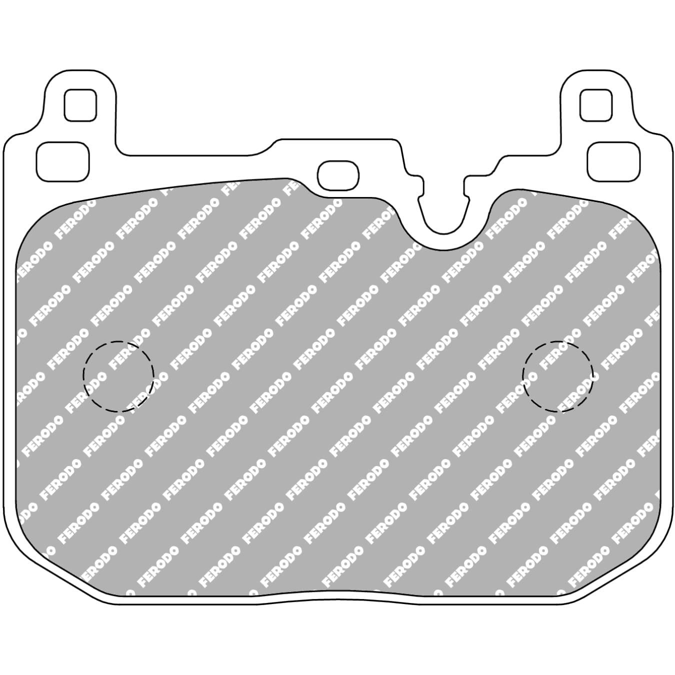 Plaquettes de frein FERODO FCP4872 DS2500 114,5 mm x 91,2 mm x 15 mm