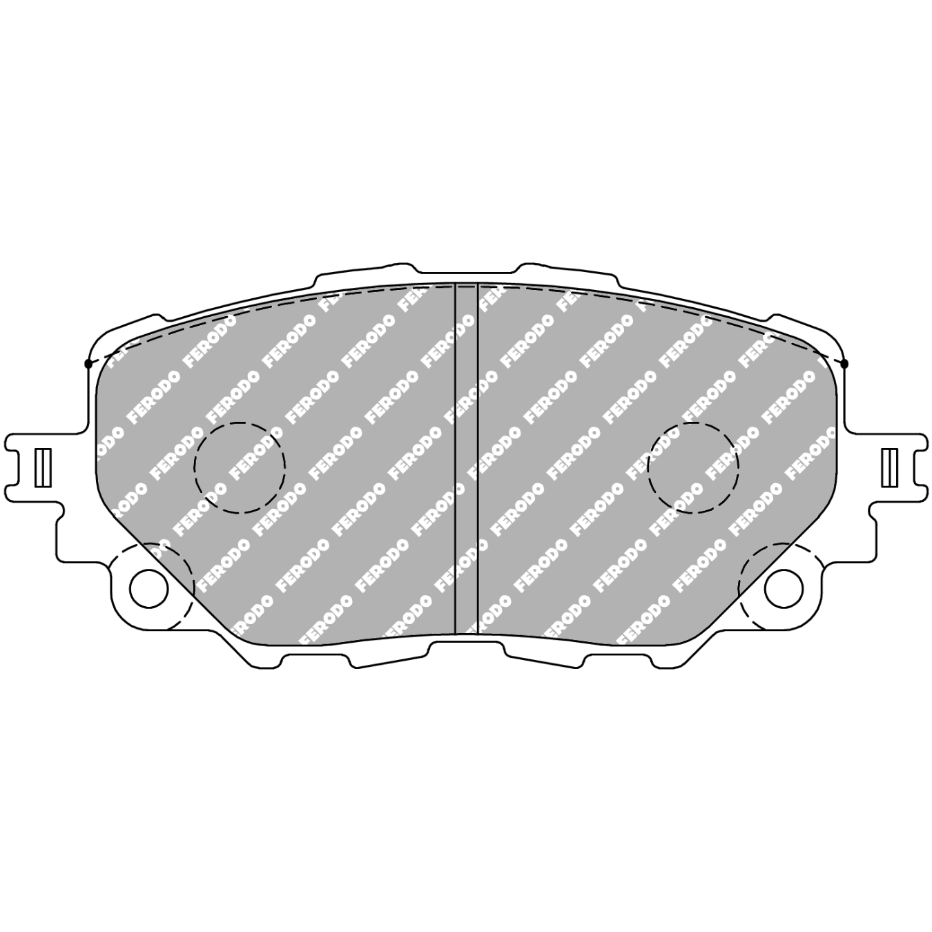 Plaquettes de frein FERODO FCP4873 DSUNO 122,7 mm x 53,9 mm x 14,6 mm