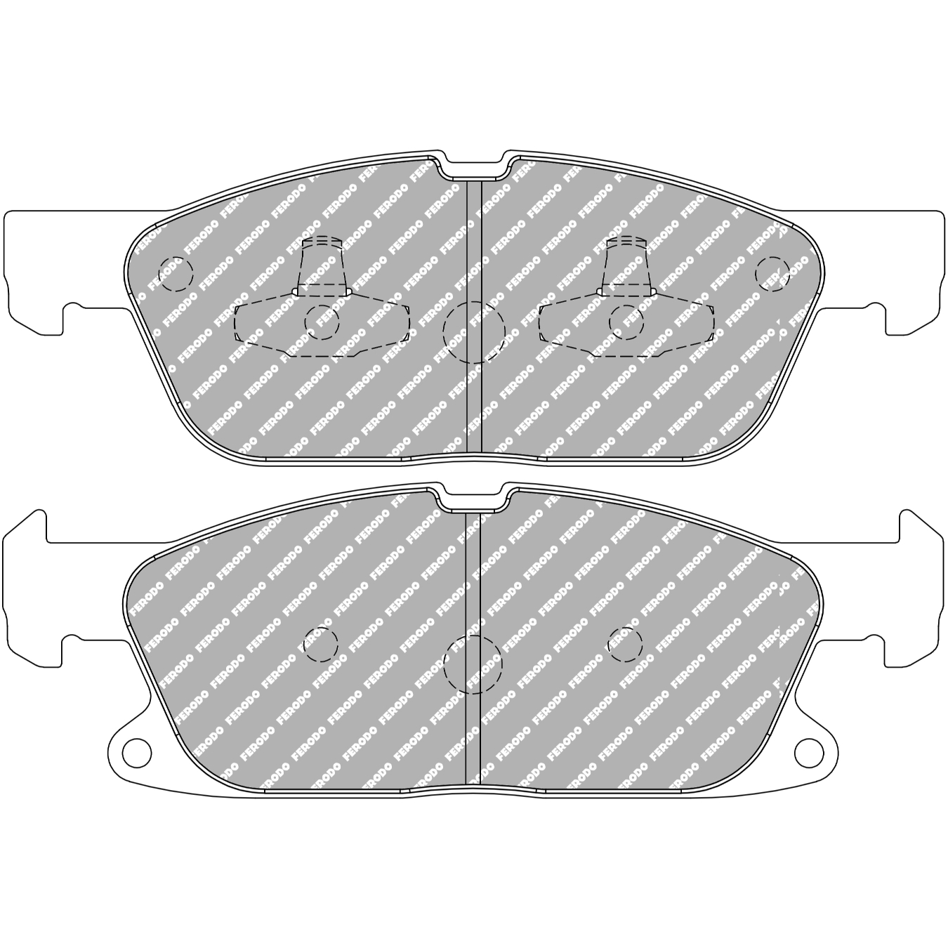 Plaquettes de frein FERODO FCP4930 DS2500 193,3 mm x 65 mm x 19,5 mm