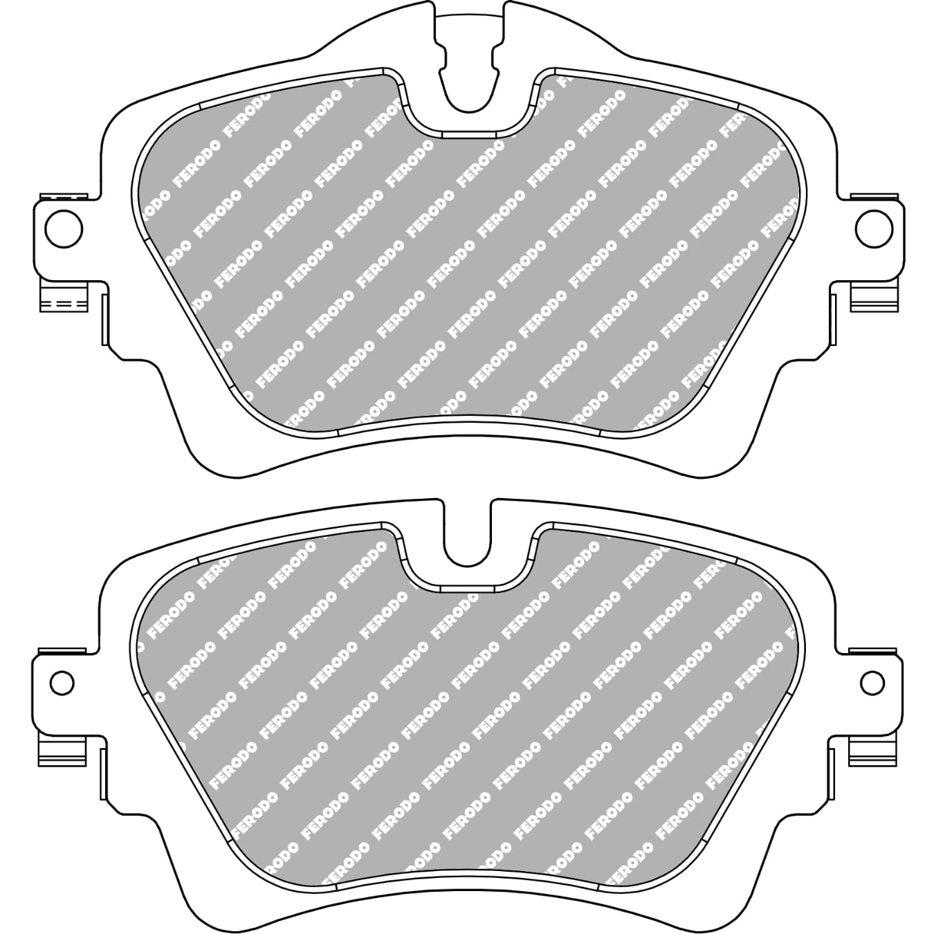 Plaquettes de frein FERODO FCP4945 DS2500 129,1 mm x 71,8 mm x 17 mm