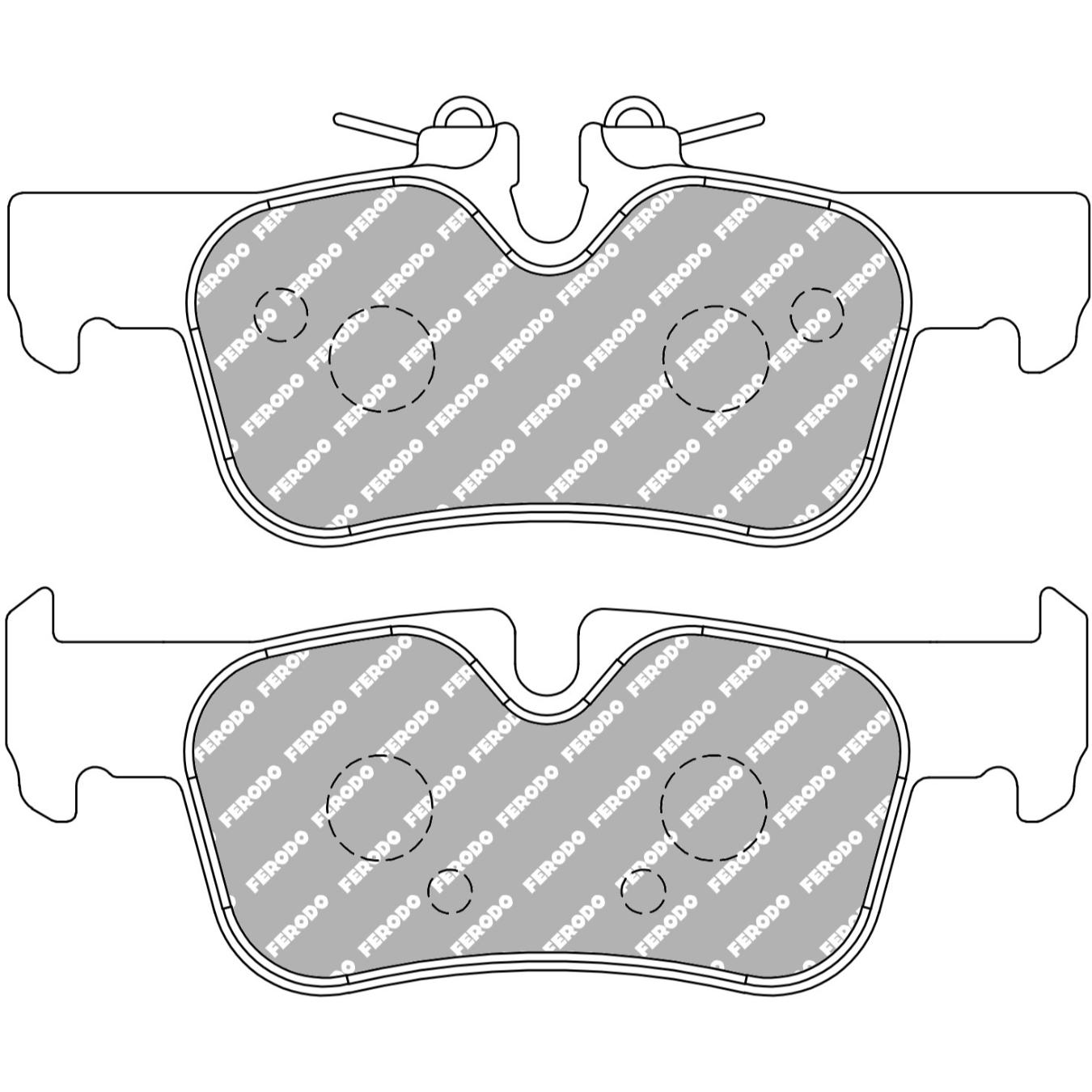 Plaquettes de frein FERODO FCP4954 DS2500 132.2 x 56.8 x 16 mm