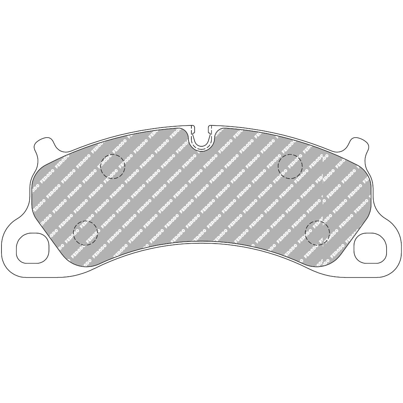 Plaquettes de frein FERODO FCP4955 DS3.12 198,7 mm x 75,8 mm x 17,3 mm