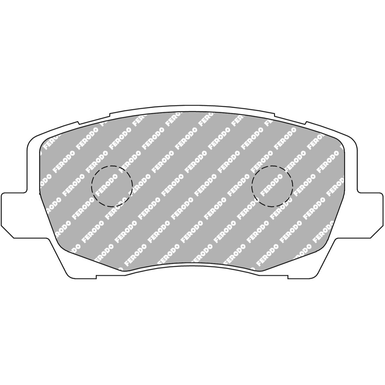 Plaquettes de frein FERODO FCP5037 DS3.12 121,6 mm x 55,5 mm x 17 mm