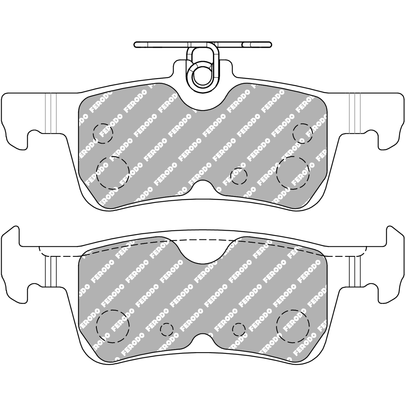 Plaquettes de frein FERODO FCP5130 DS2500 123,3 mm x 46,8 mm x 14,2 mm