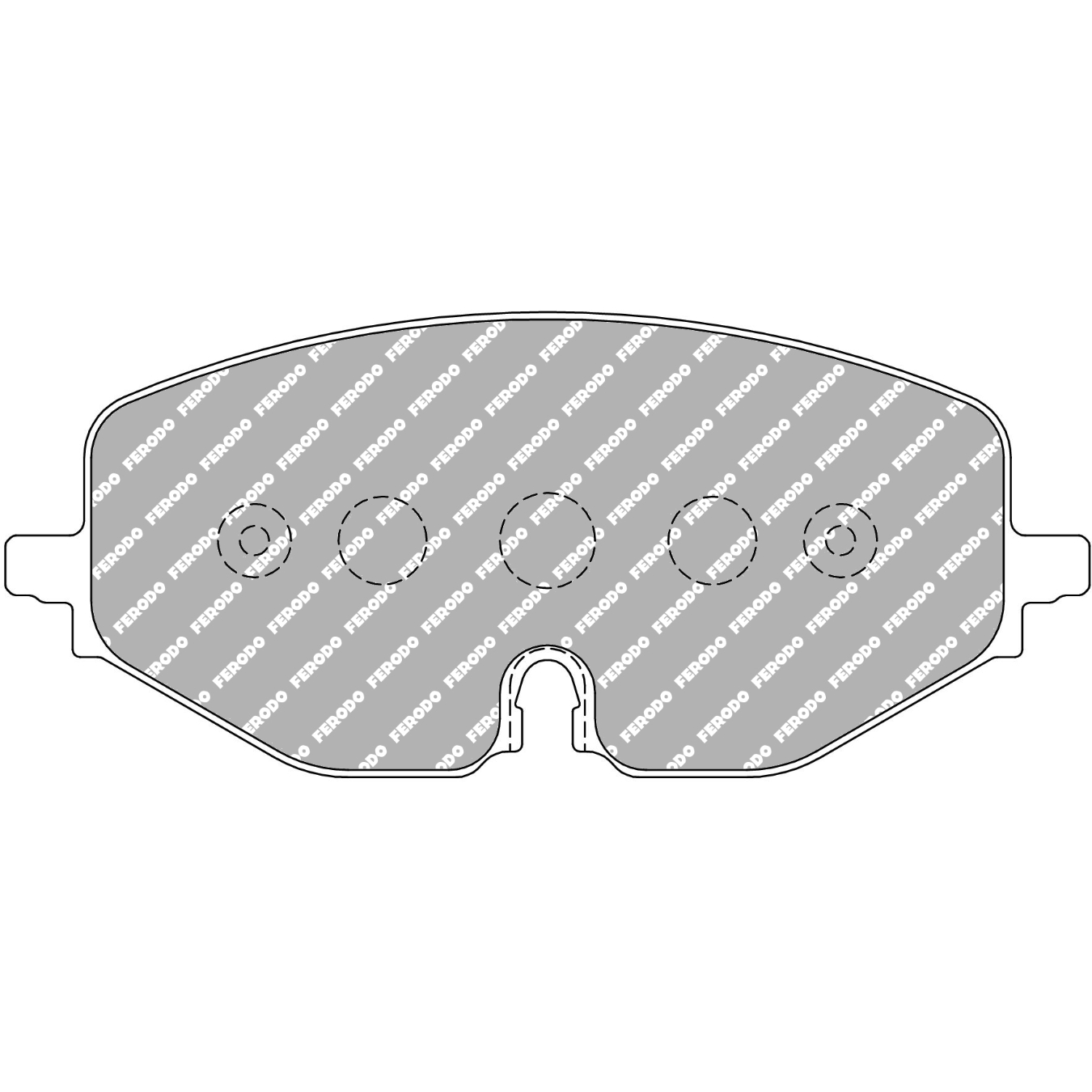 Plaquettes de frein FERODO FCP5194 DS2500 148,3 mm x 63,9 mm x 19 mm