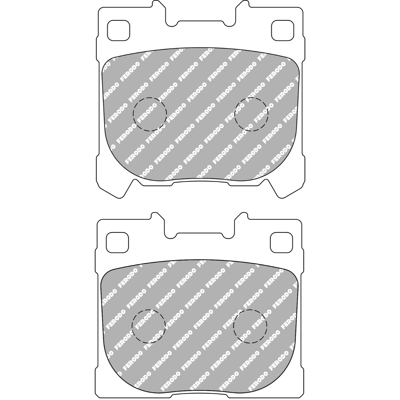Plaquettes de frein FERODO FCP5262 DS2500 75,1 mm x 71,2 mm x 14,9 mm