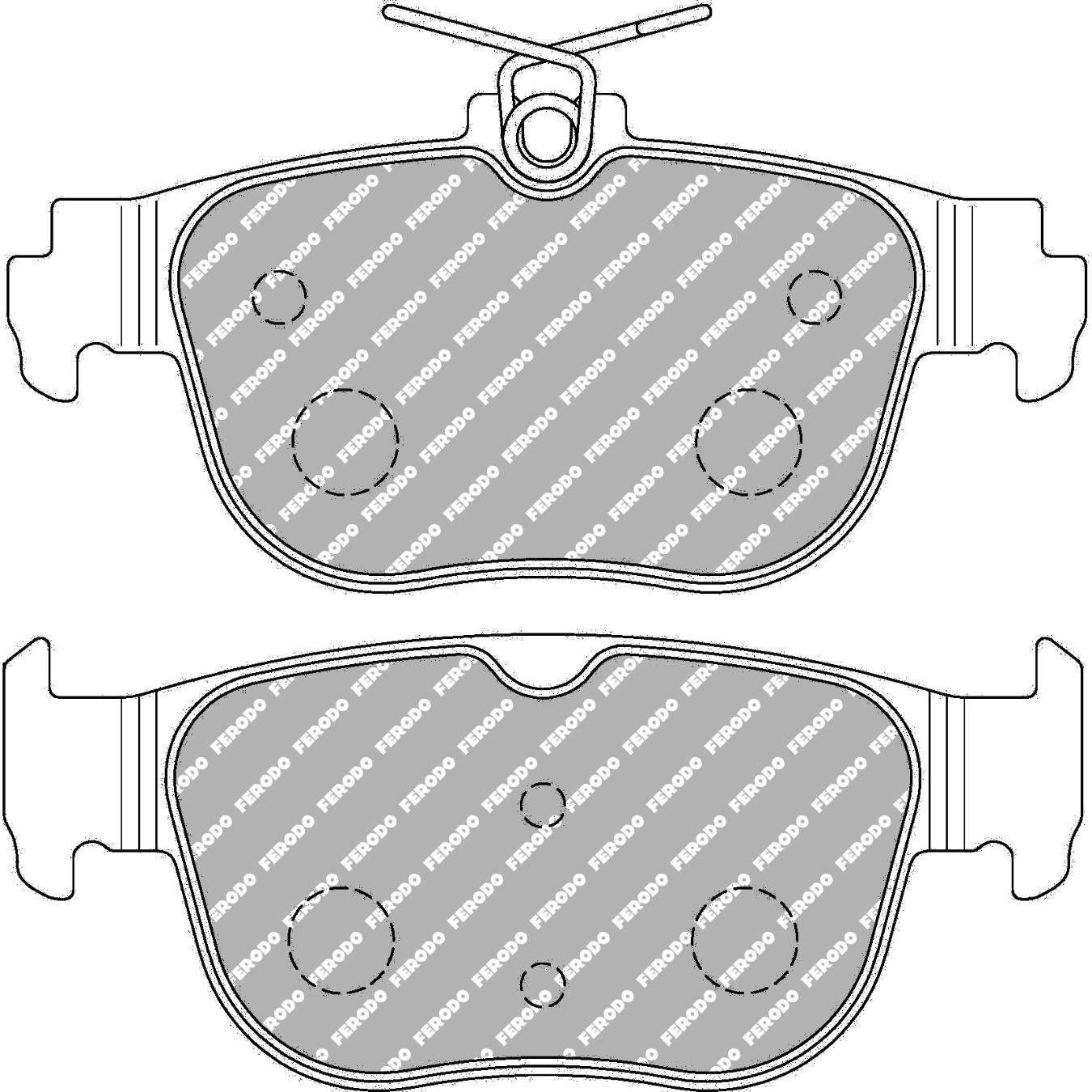 Plaquettes de frein FERODO FCP5356 DS2500 123 x 57.2 x 16.3 mm