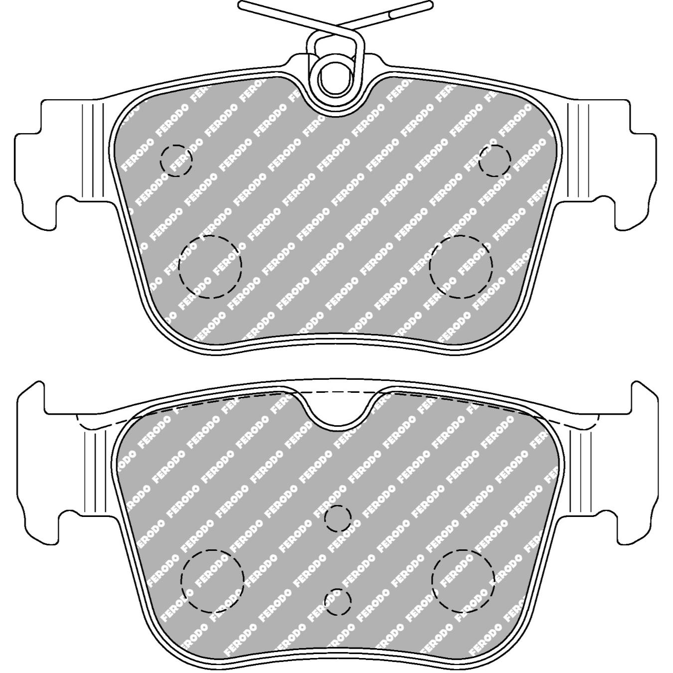 Plaquettes de frein FERODO FCP5357 DS2500 123 x 57.8 x 16 mm