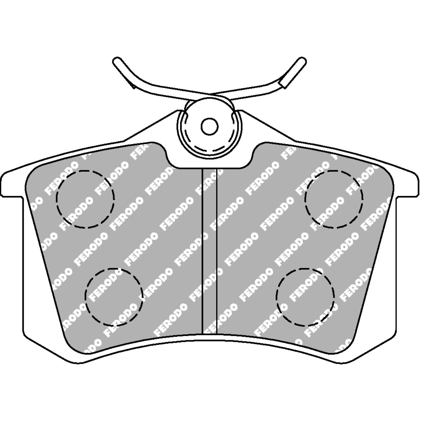 Plaquettes de frein FERODO FCP541 DS3000 87,4 mm x 52,9 mm x 15 mm