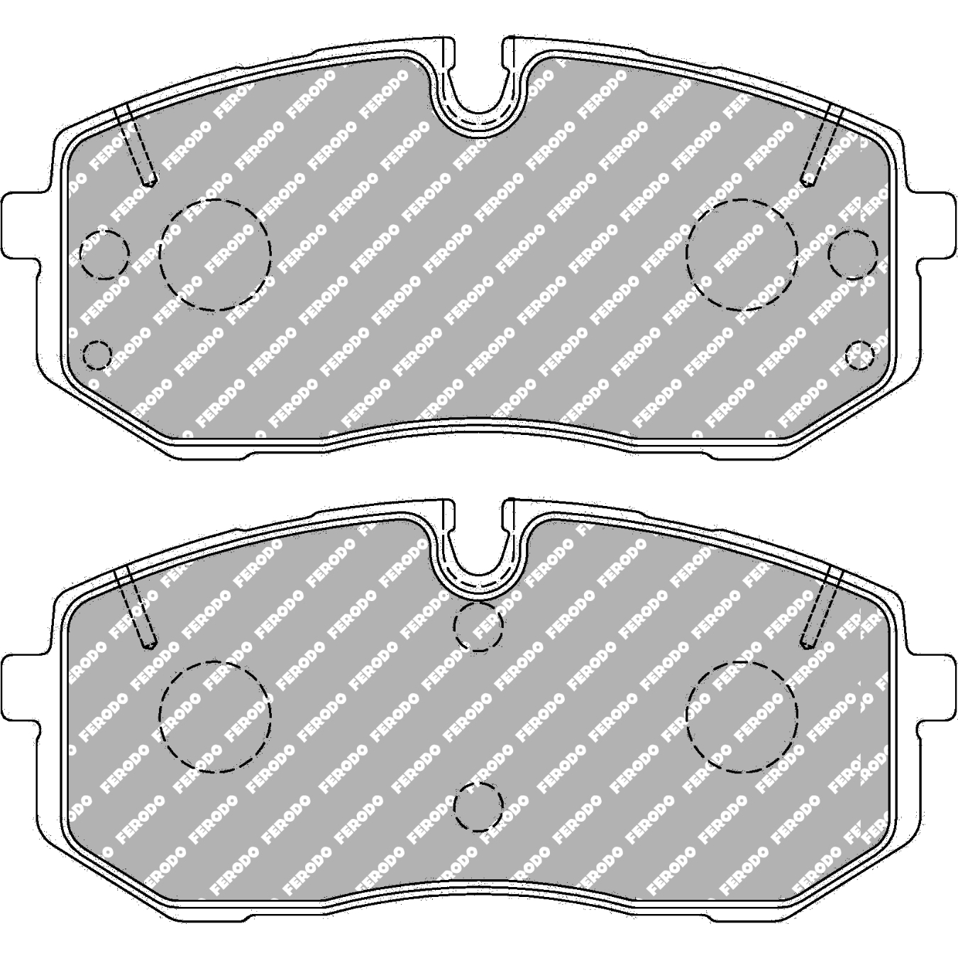 Plaquettes de frein FERODO FCP5508 DS2500 137,9 mm x 61,6 mm x 18 mm