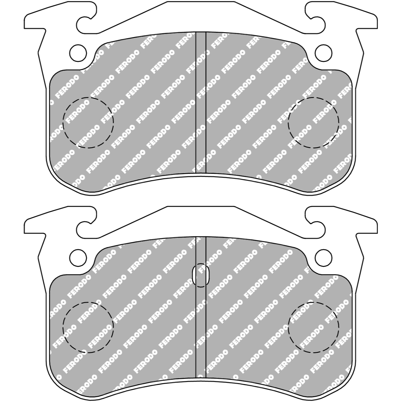 Plaquettes de frein FERODO FCP558 DS2500 105,2 mm x 54,8 mm x 11 mm