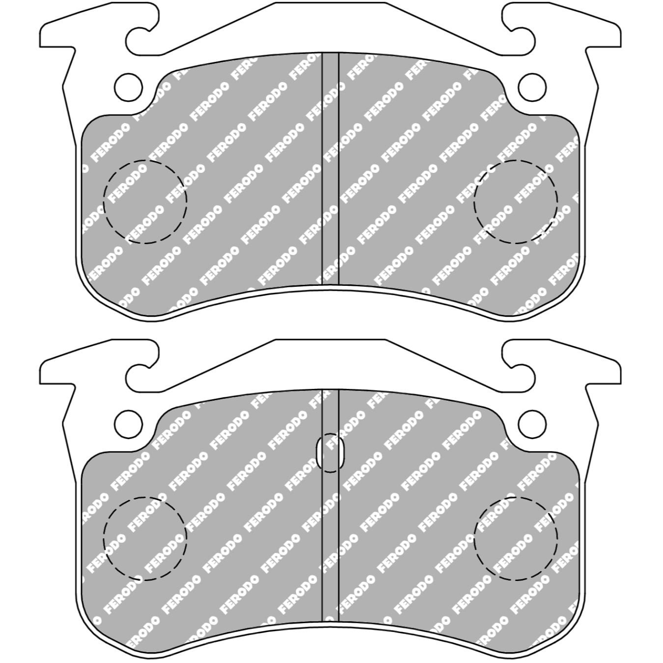 Plaquettes de frein FERODO FCP558 DS3000 105,2 mm x 54,8 mm x 11 mm