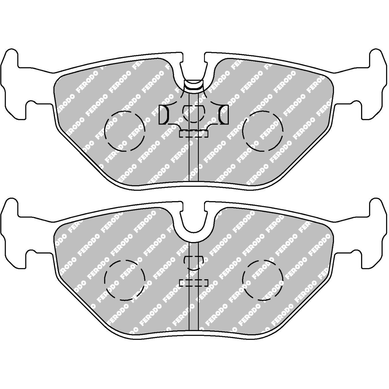 Plaquettes de frein FERODO FCP578 DS2500 123,3 mm x 45 mm x 15,9 mm