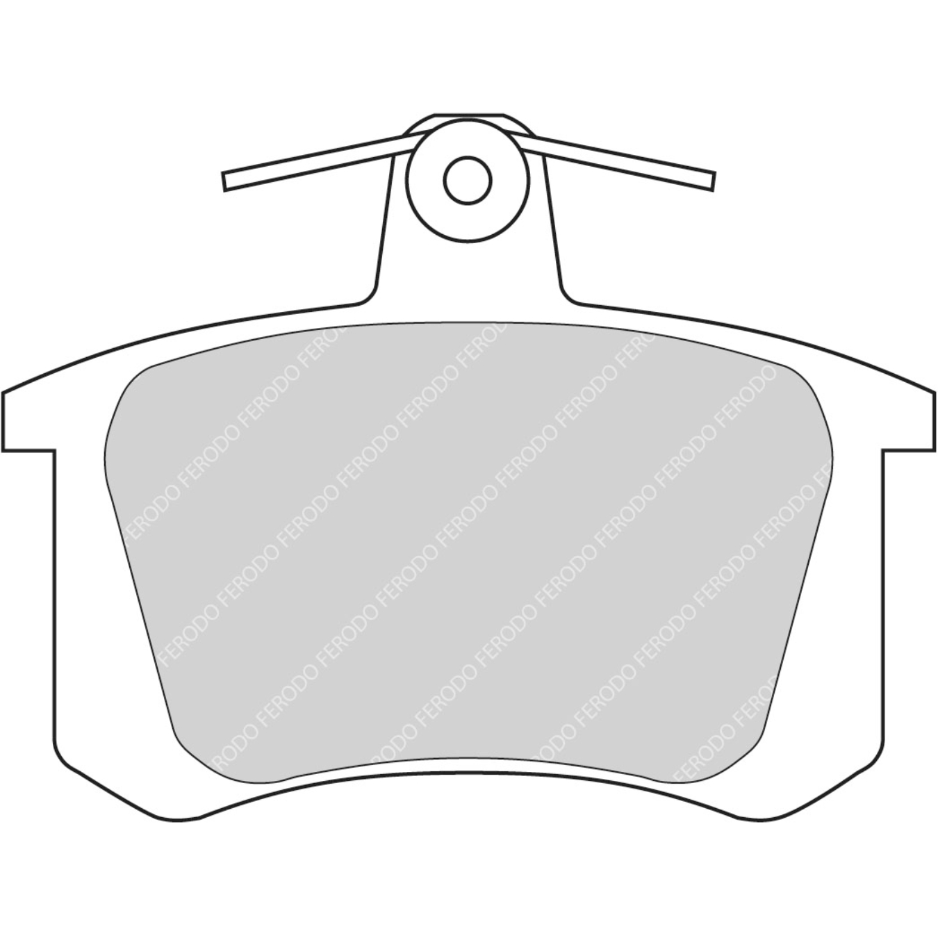Plaquettes de frein FERODO FCP596 DS2500 88 mm x 68 mm x 16,6 mm