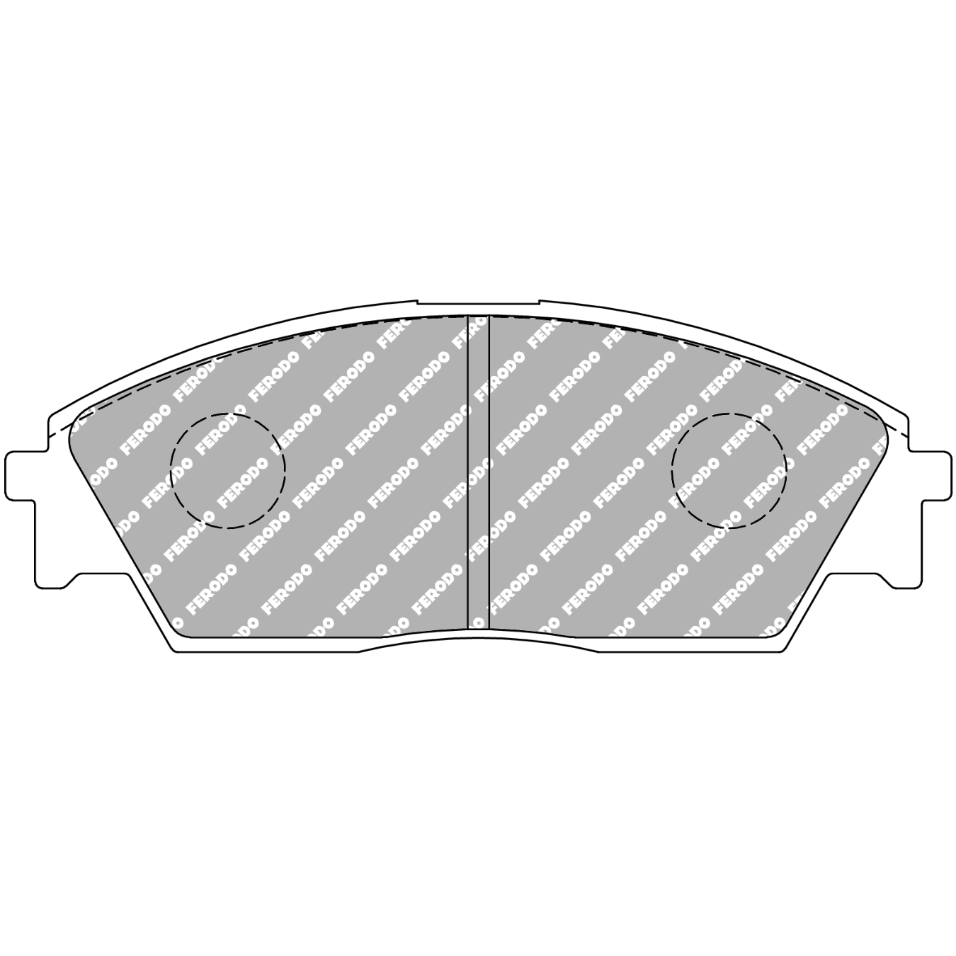 Plaquettes de frein FERODO FCP598 DS2500 132 mm x 50 mm x 14,8 mm