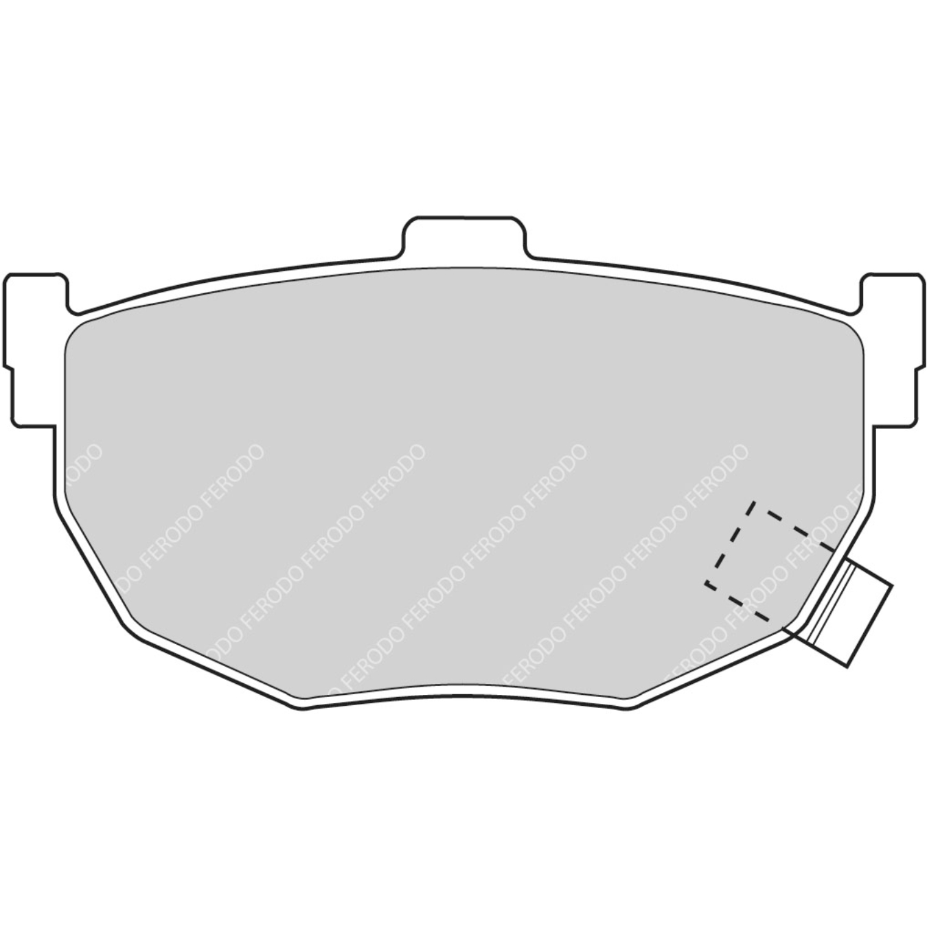 Plaquettes de frein FERODO FCP638 DS2500 85,5 mm x 46 mm x 15 mm