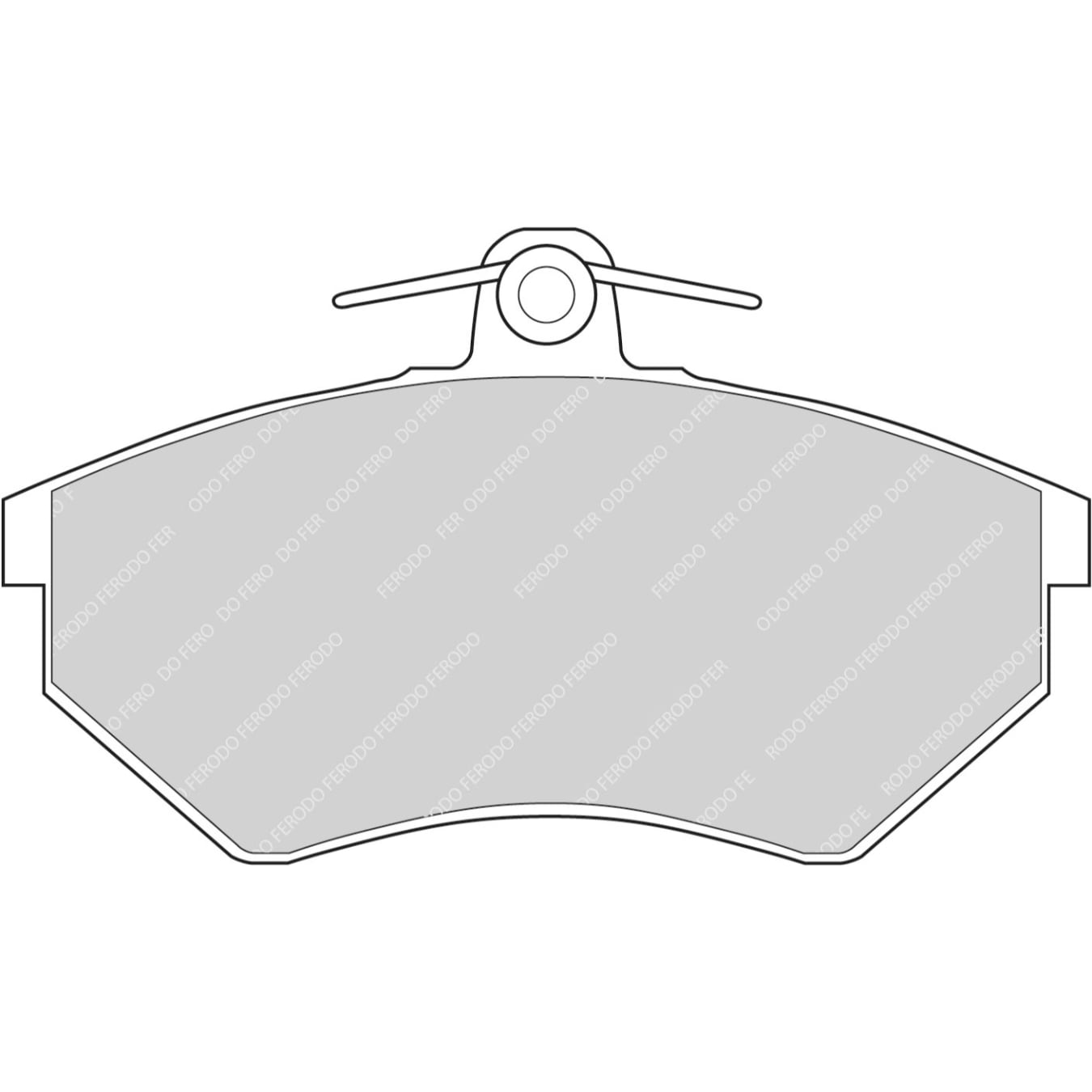 Plaquettes de frein FERODO FCP774 DS2500 119 mm x 70 mm x 16,2 mm