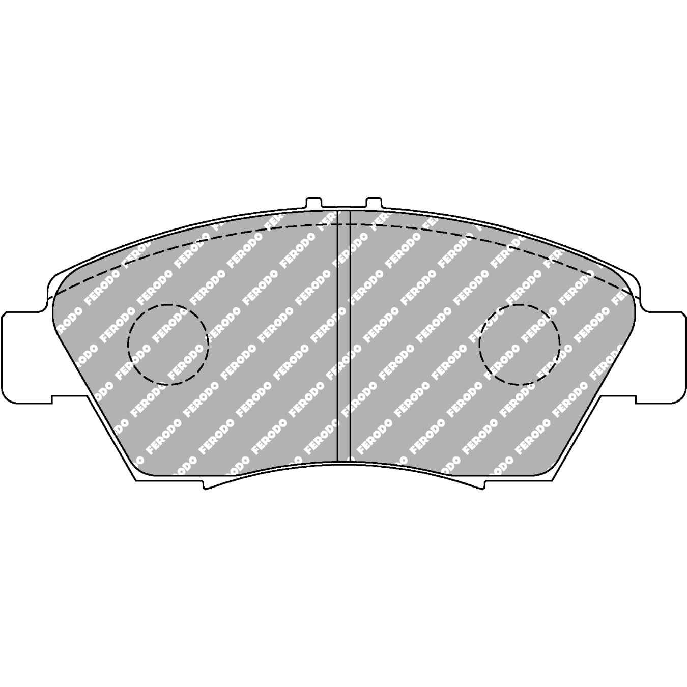 Plaquettes de frein FERODO FCP776 DS2500 136,5 mm x 58 mm x 16,5 mm