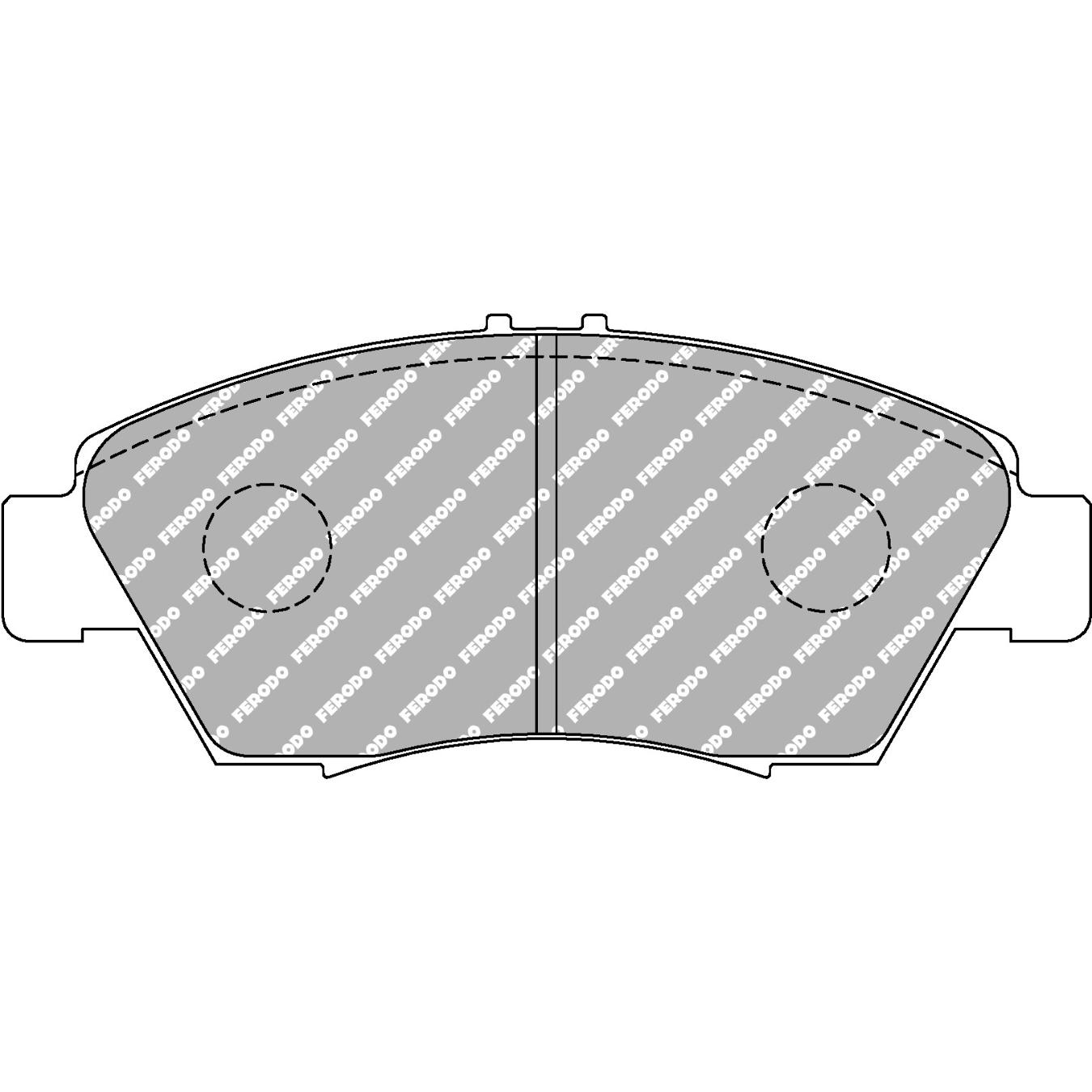 Plaquettes de frein FERODO FCP776 DSUNO 136.5 x 58 x 16.5 mm