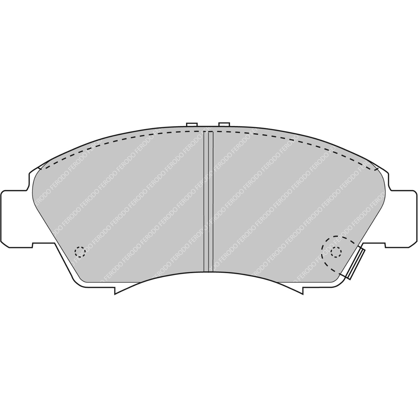 Plaquettes de frein FERODO FCP777 DS2500 131,4 mm x 53 mm x 15 mm