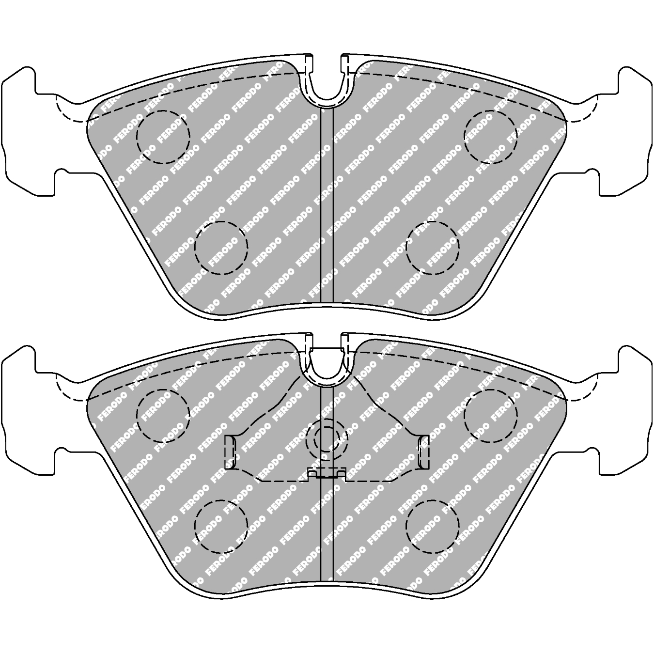 Plaquettes de frein FERODO FCP779 DS2500 156,5 mm x 64,4 mm x 20,5 mm