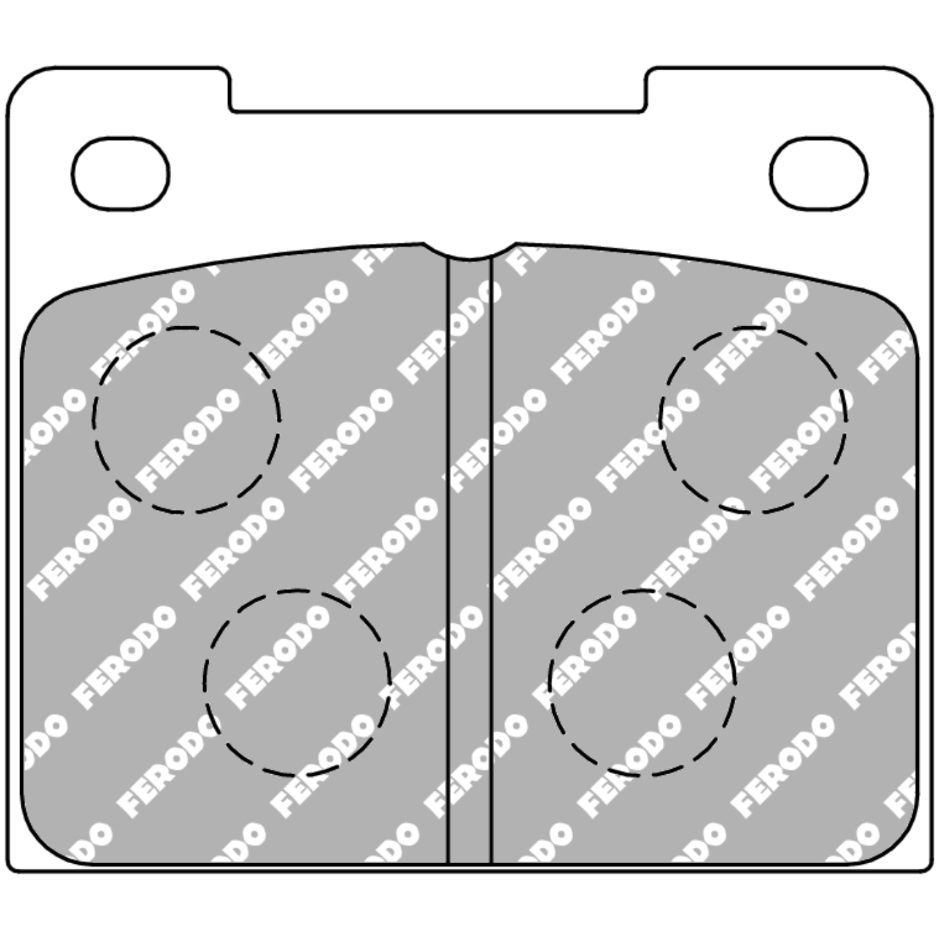 Plaquettes de frein FERODO FCP809 DSUNO 63,4 mm x 55 mm x 14,4 mm
