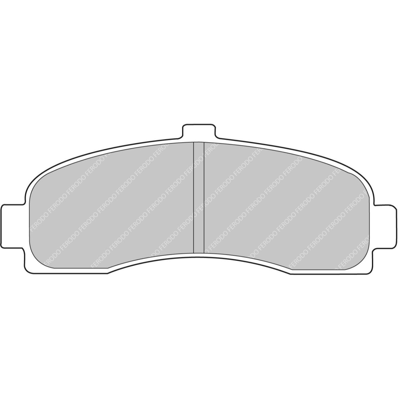 Plaquettes de frein FERODO FCP859 DS3000 120.9 x 45 x 15 mm