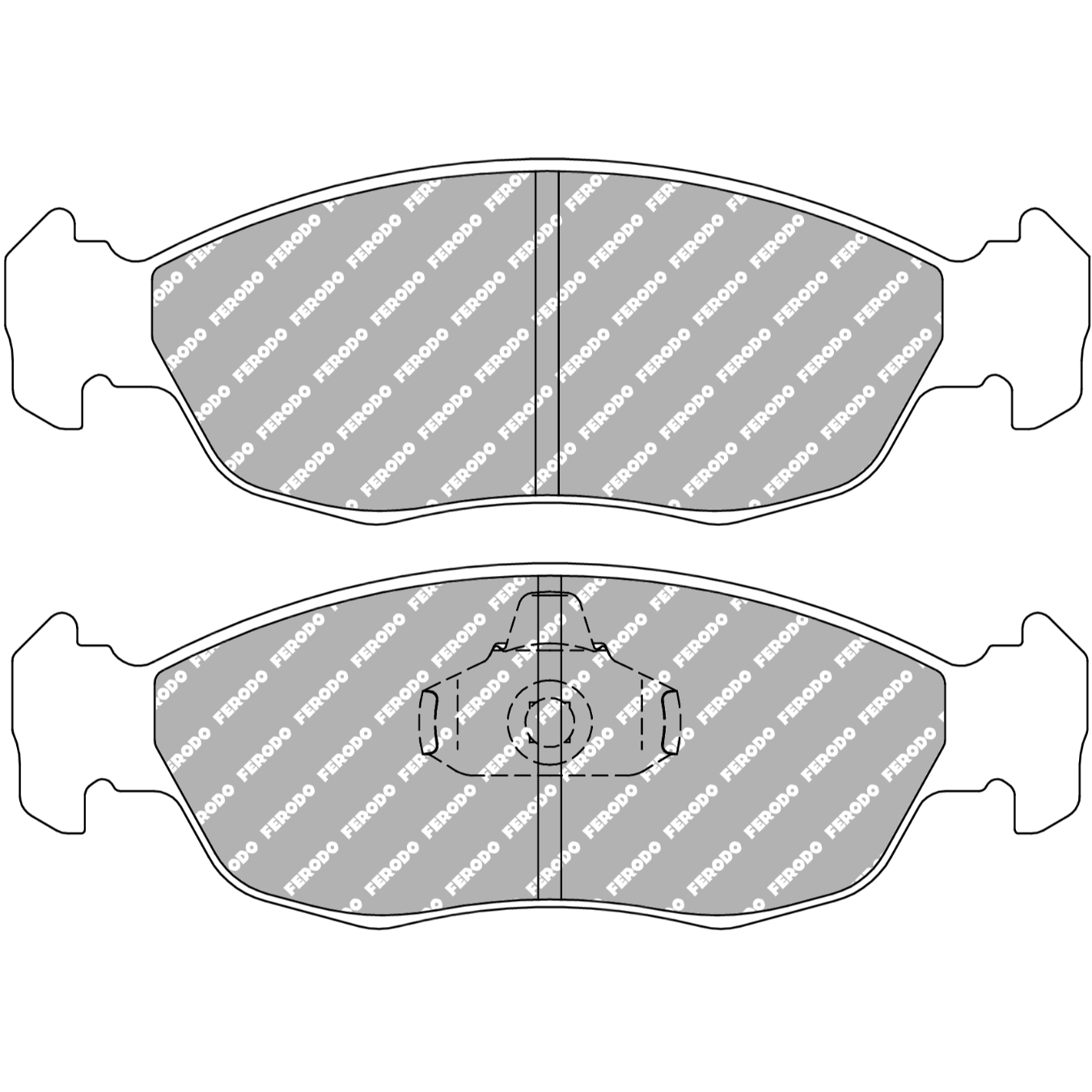 Plaquettes de frein FERODO FCP876 DS3000 141,5 mm x 47,8 mm x 16,5 mm