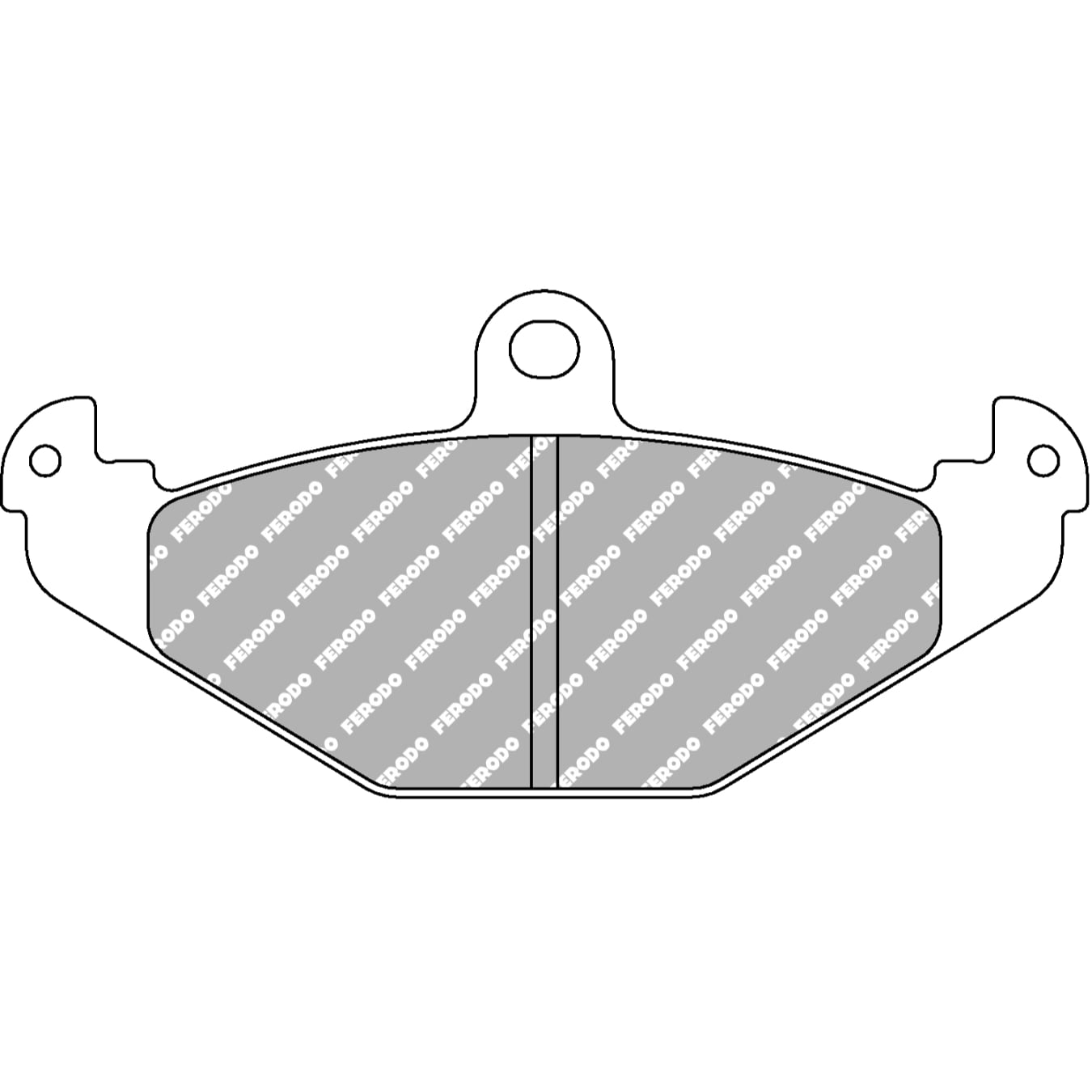 Plaquettes de frein FERODO FCP878 DS2500 126 mm x 59 mm x 14,6 mm