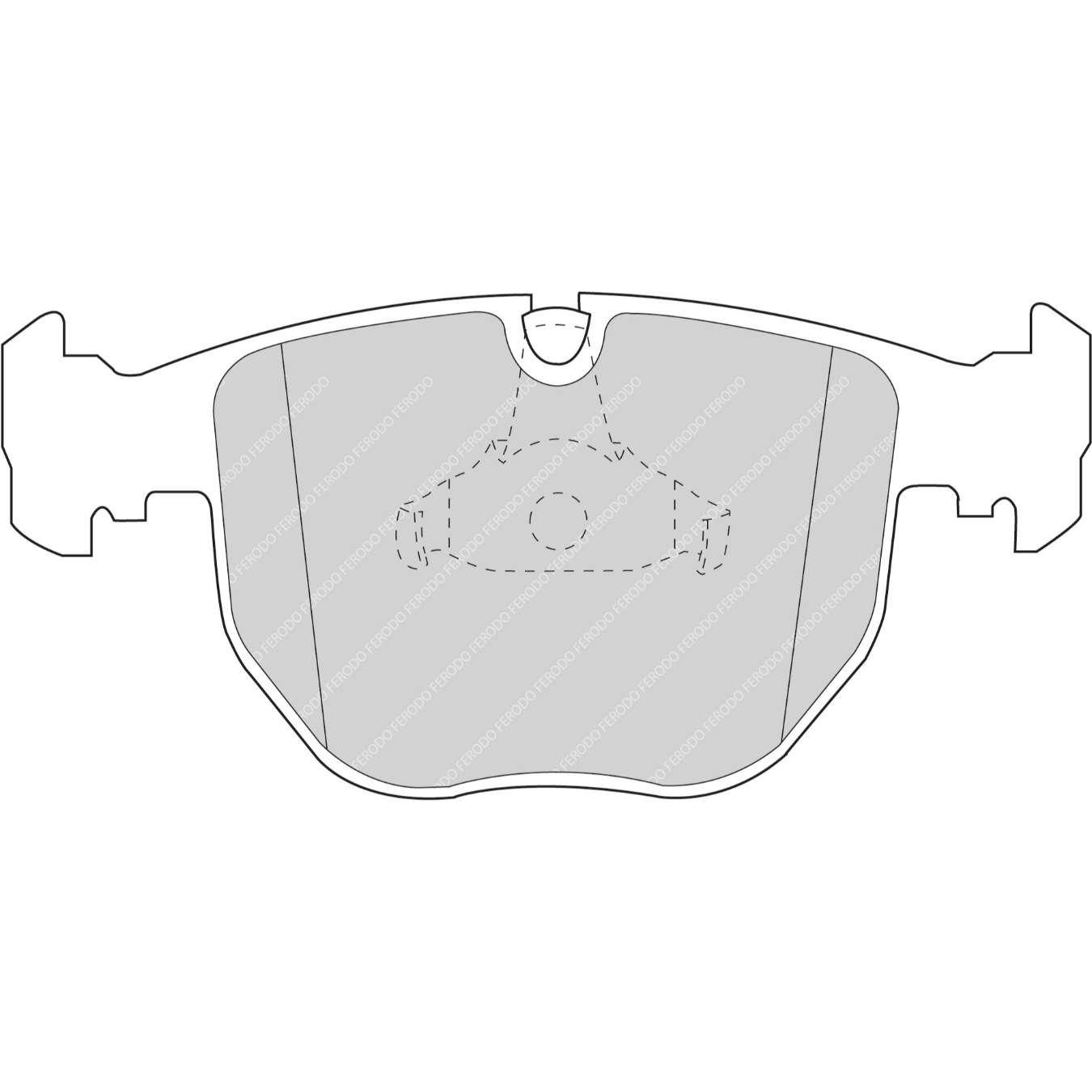 Plaquettes de frein FERODO FCP997 DS2500 156 mm x 74 mm x 18 mm