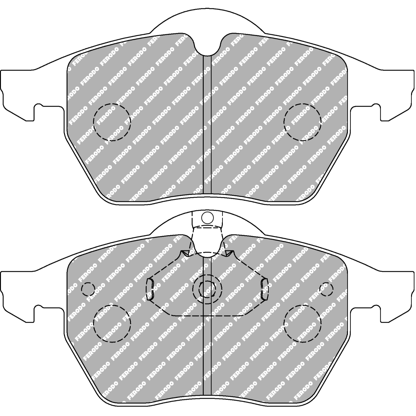 Plaquettes de frein FERODO FDS1068 DS Performance 156,5 mm x 74 mm x 19,5 mm