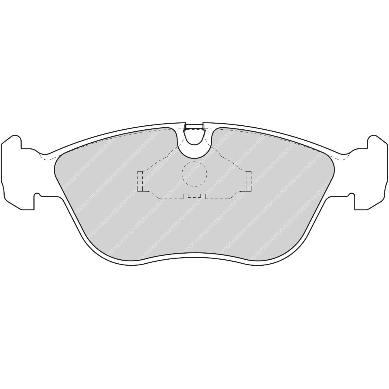 Plaquettes de frein FERODO FDS1285 DS Performance 156,5 mm x 58 mm x 18,8 mm