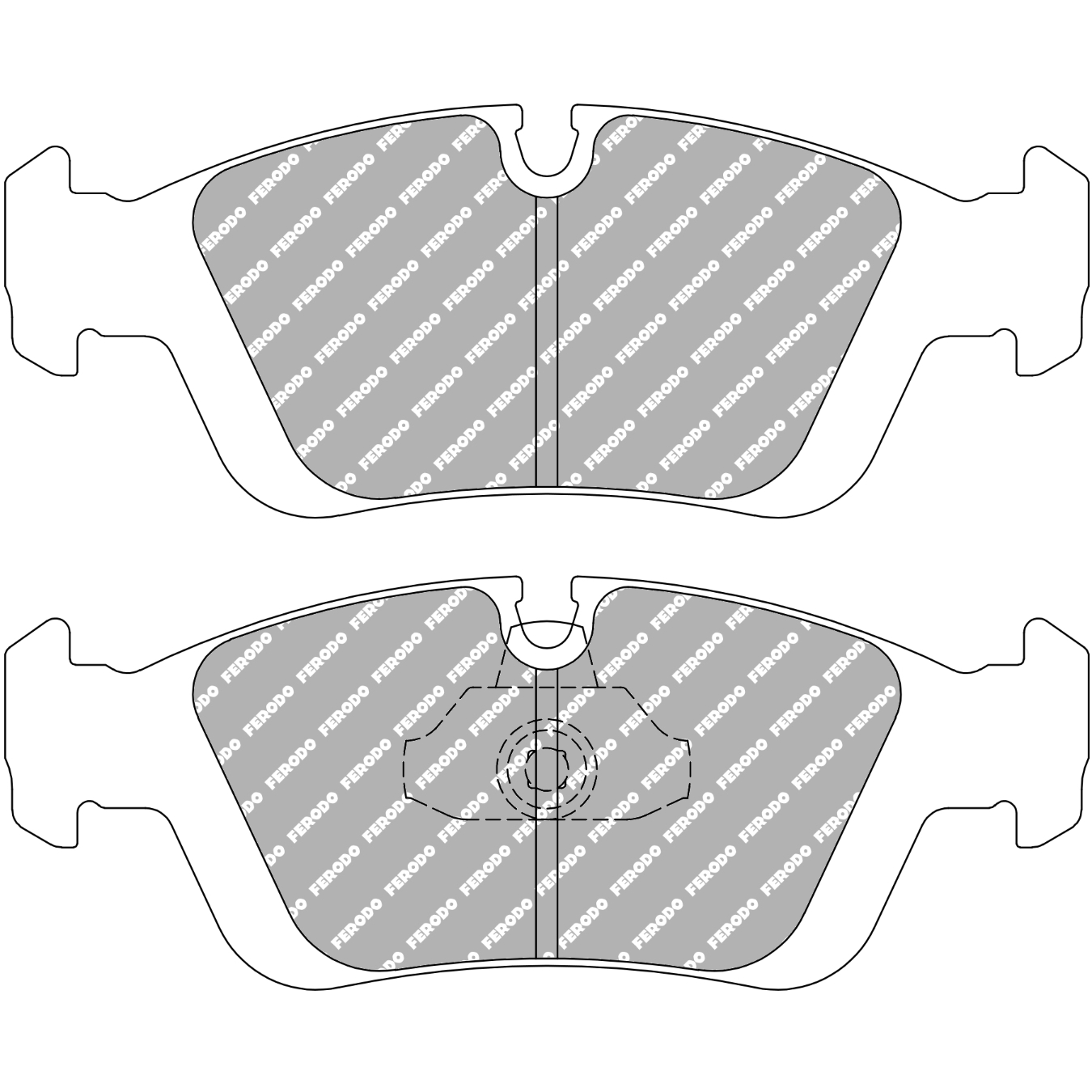 Plaquettes de frein FERODO FDS1300 DS Performance 151,4 mm x 57,5 mm x 16,9 mm