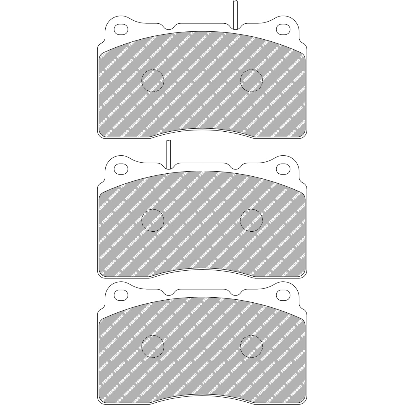 Plaquettes de frein FERODO FDS1334 DS Performance 131,8 mm x 77,2 mm x 16 mm