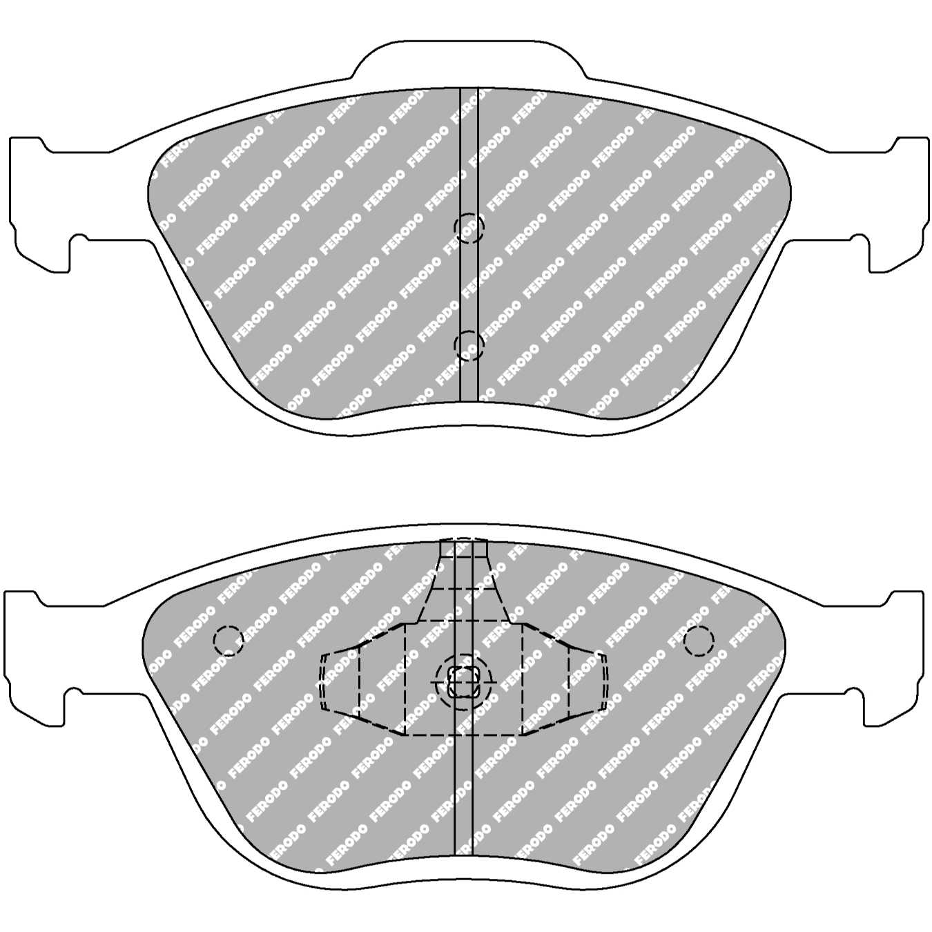 Plaquettes de frein FERODO FDS1568 DS Performance 156,5 mm x 67,5 mm x 17,8 mm