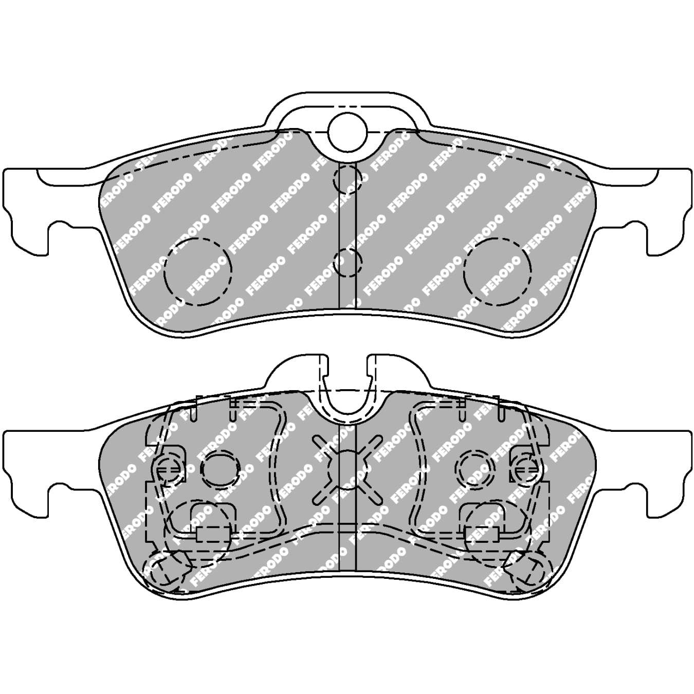 Plaquettes de frein FERODO FDS1676 DS Performance 123,2 mm x 43,9 mm x 15,9 mm