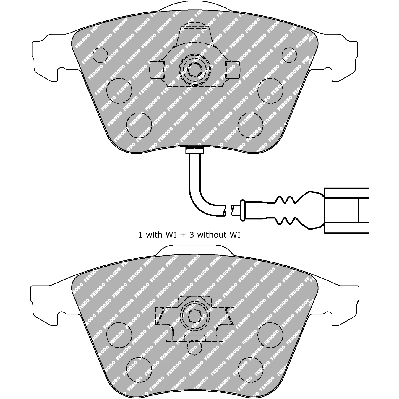 Plaquettes de frein FERODO FDS1765 DS Performance 155,3 mm x 72,9 mm x 20,3 mm