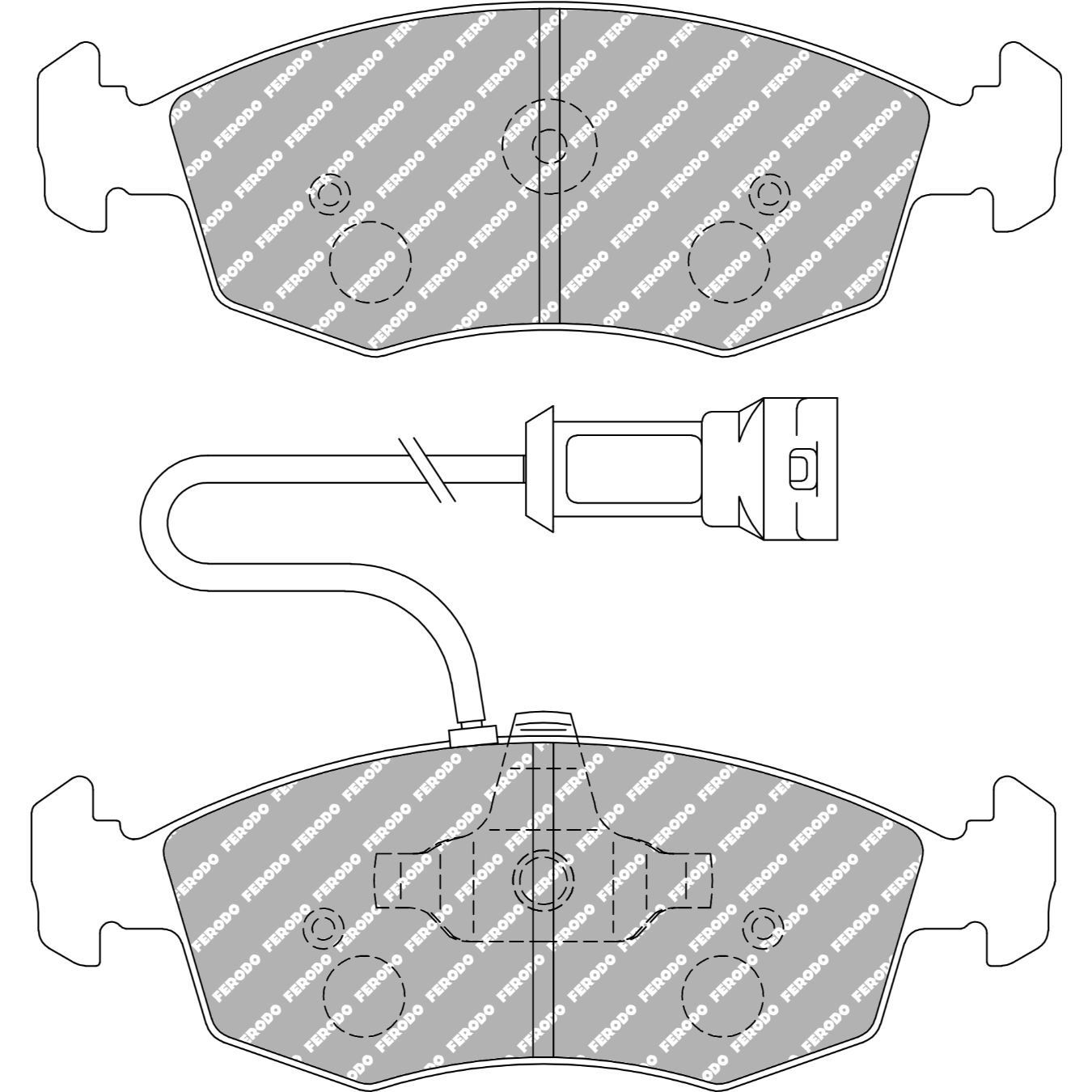 Plaquettes de frein FERODO FDS276 DS Performance 151,5 mm x 49 mm x 18 mm
