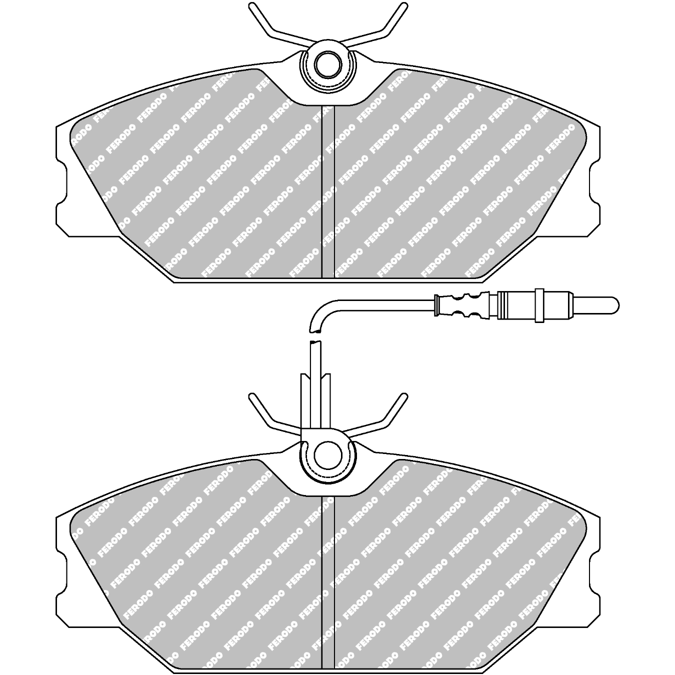Plaquettes de frein FERODO FDS406 DS Performance 129,9 mm x 55 mm x 17,7 mm