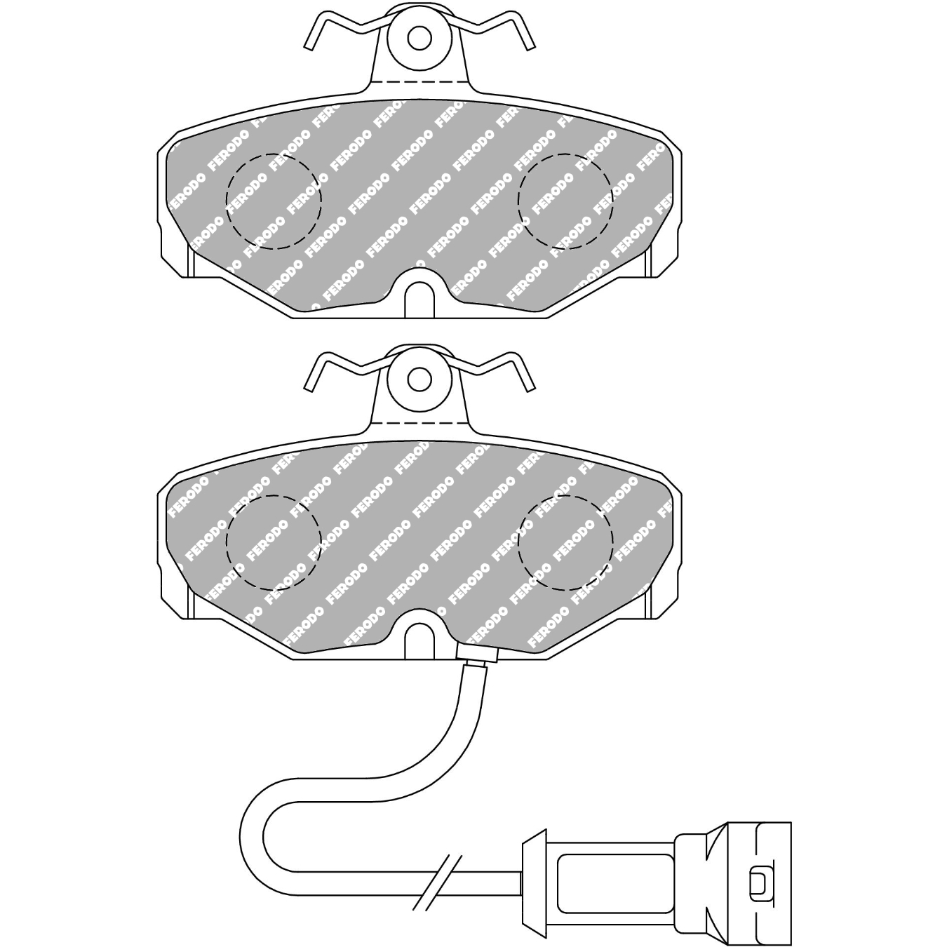 Plaquettes de frein FERODO FDS408 DS Performance 89,9 mm x 54 mm x 13 mm