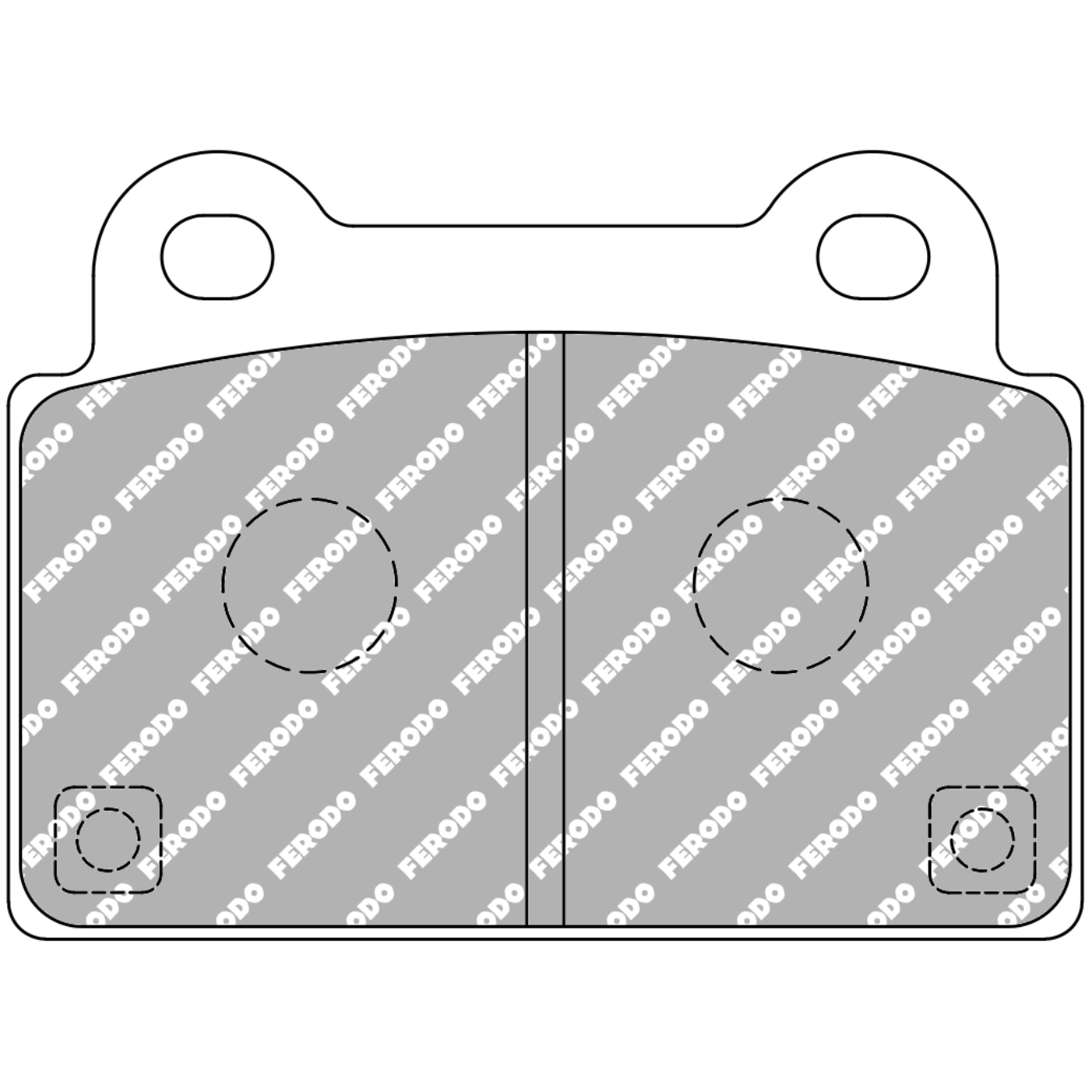 Plaquettes de frein FERODO FDS4168 DS Performance 86,8 mm x 63 mm x 14,3 mm