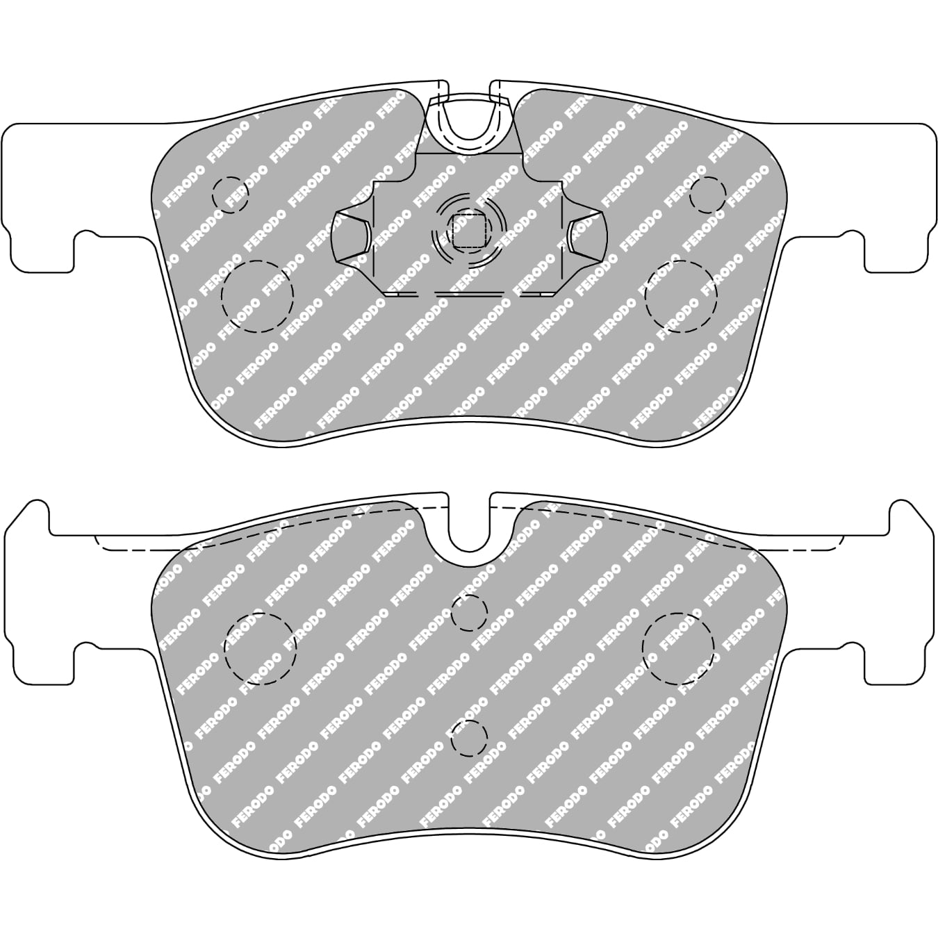 Plaquettes de frein FERODO FDS4489 DS Performance 157 mm x 62,2 mm x 18,4 mm