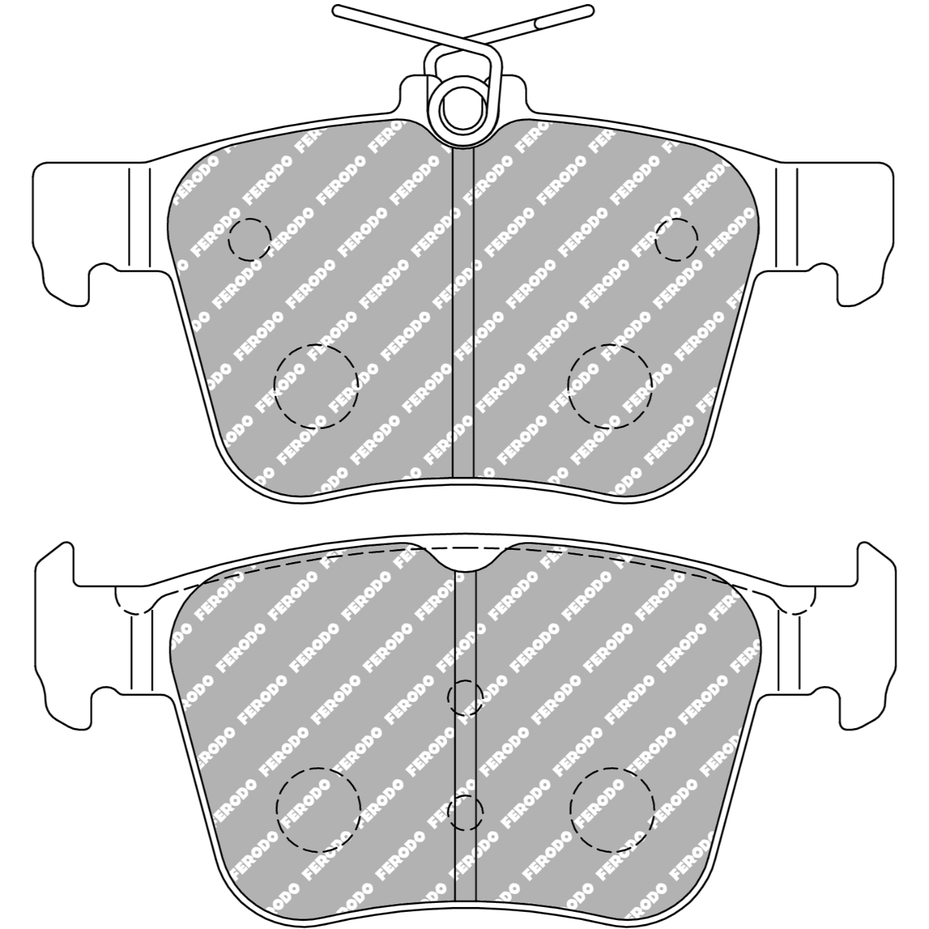 Plaquettes de frein FERODO FDS4697 DS Performance 123,2 mm x 61,2 mm x 16,6 mm