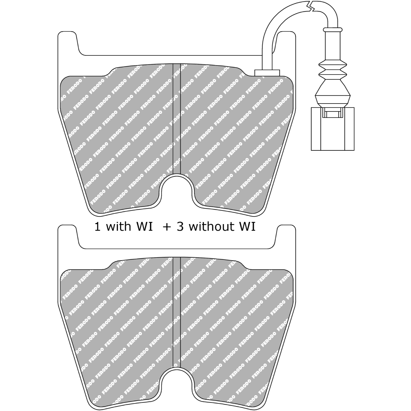 Plaquettes de frein FERODO FDS5023 DS Performance 95,4 mm x 74,3 mm x 17 mm