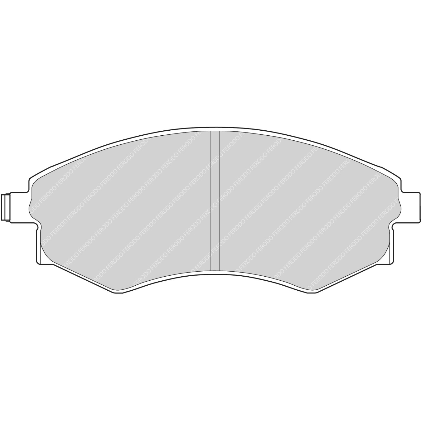 Plaquettes de frein FERODO FDS600 DS Performance 135 mm x 54 mm x 16,8 mm