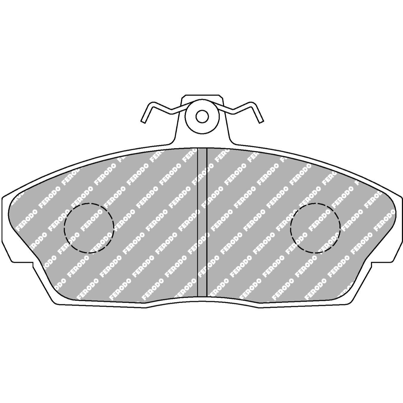 Plaquettes de frein FERODO FDS613 DS Performance 129,3 mm x 69,2 mm x 17,3 mm