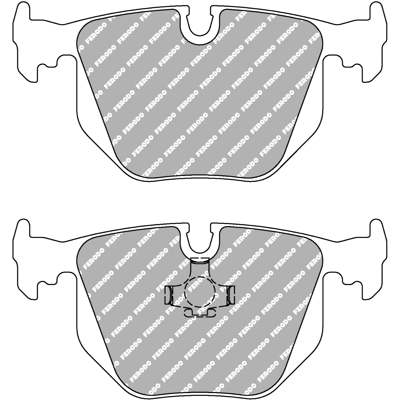 Plaquettes de frein FERODO FDS857 DS Performance 123 mm x 59,4 mm x 17 mm
