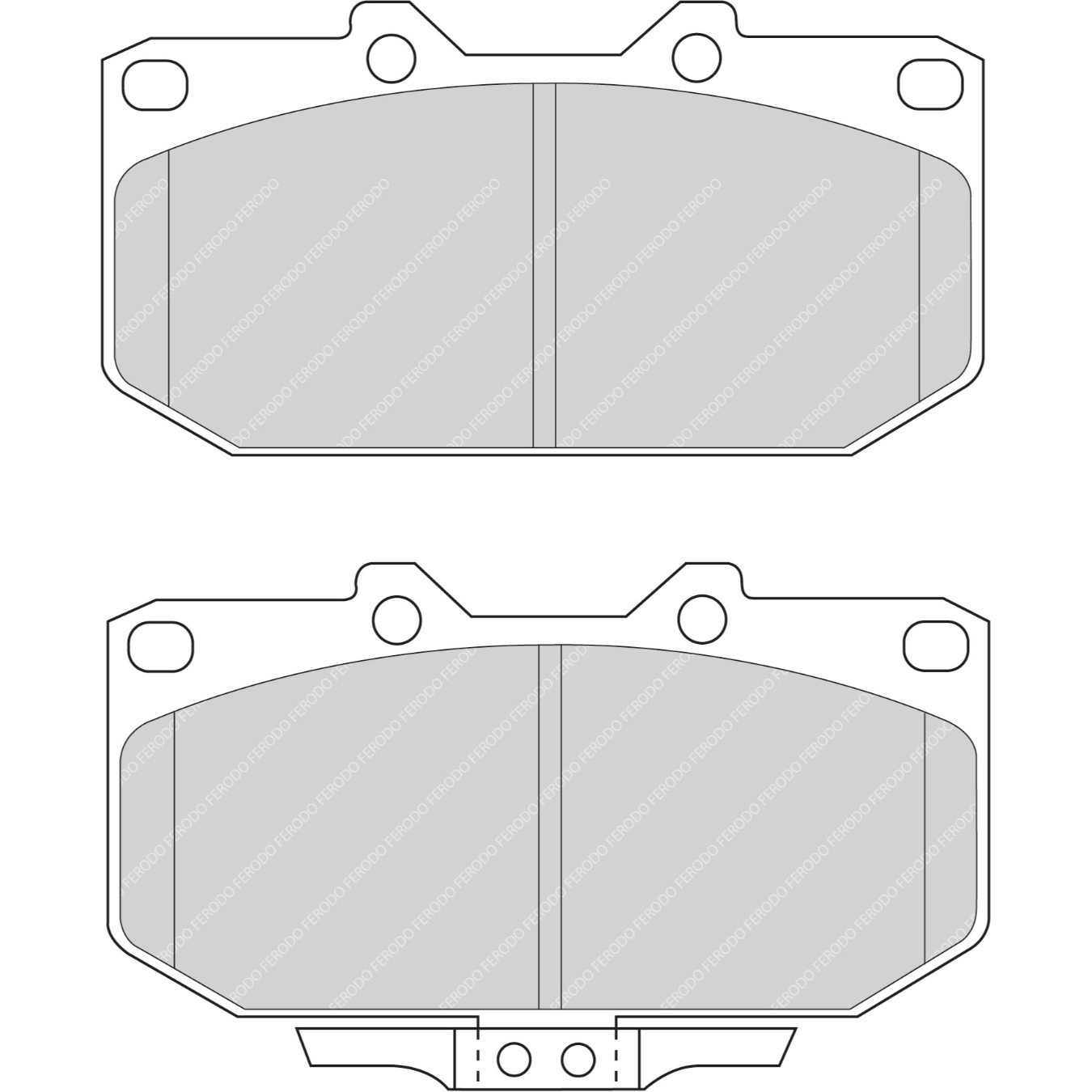Plaquettes de frein FERODO FDS986 DS Performance 119,2 mm x 62 mm x 14,5 mm