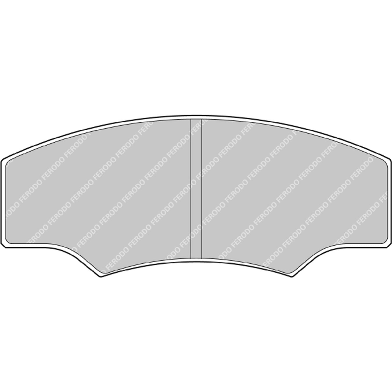 Plaquettes de frein FERODO FRP218 DS2500 113,6 mm x 47 mm x 16 mm