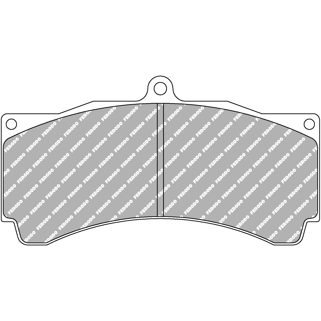 Plaquettes de frein FERODO FRP3077 DS3000 152,1 mm x 80 mm x 17 mm